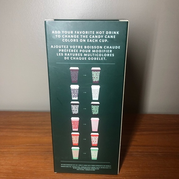STARBUCKS Color Changing Candy Cane Reusable Hot Cups Holiday 2020 NEW - Picture 5 of 8
